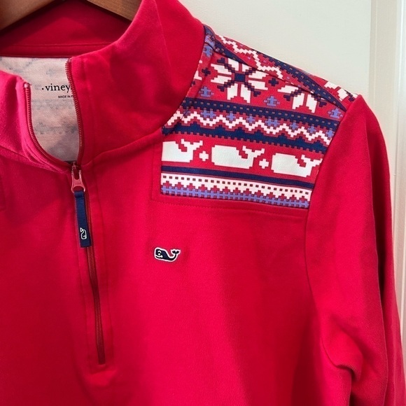 Vineyard Vines 1/4 Zip Pullover Nordic Logo
Red oversized Sweatshirt - Picture 5 of 15